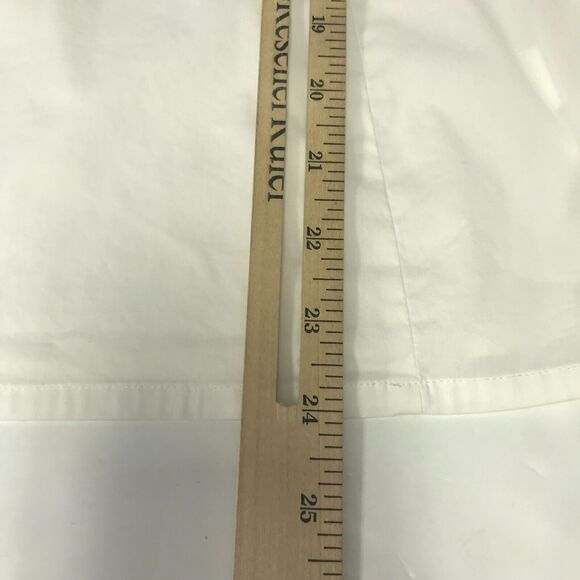 Trina Turk Top Womens 2 White Poplin Ruffle Single Shoulder Cotton Blend Resort - Picture 8 of 8